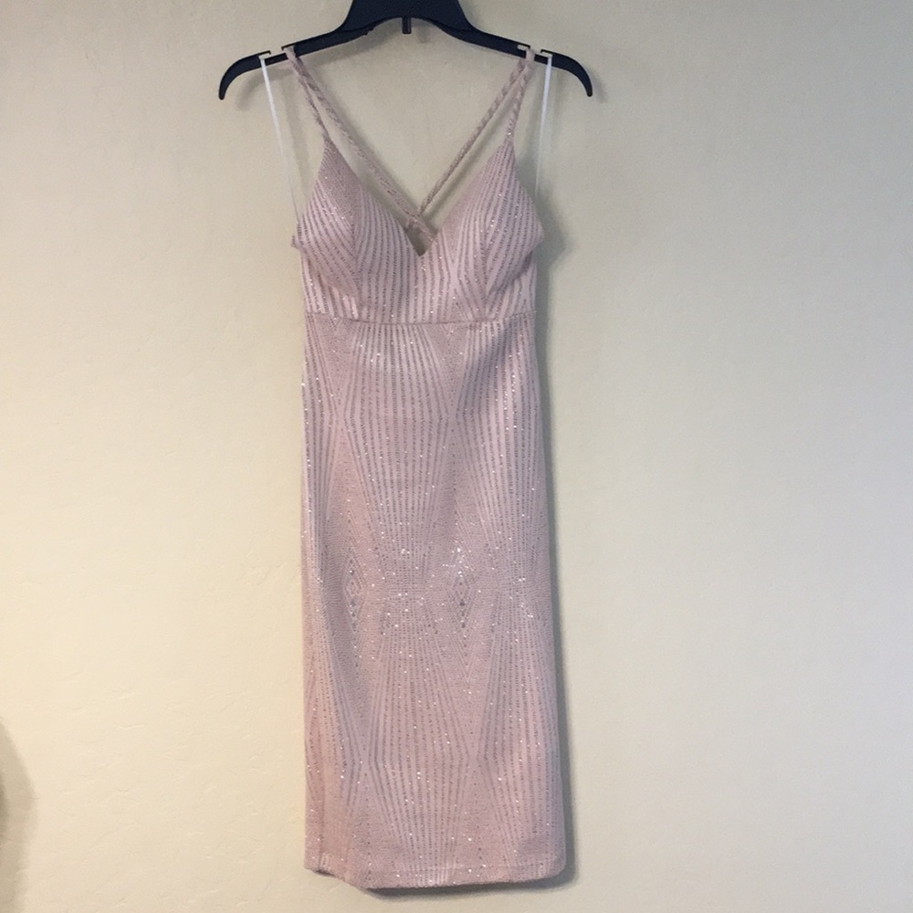 Champagne Shimmer Party Dress